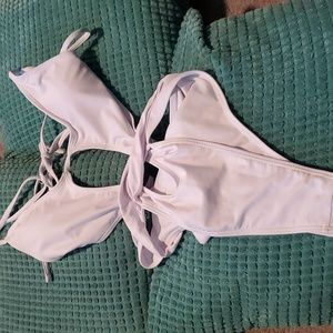 White Strappy Cutout Swimsuit